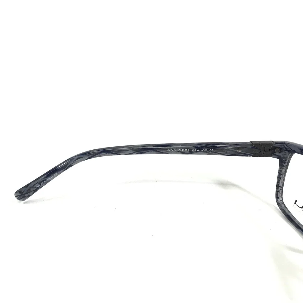 Morel Eyeglasses Frames KOALI 7665K BB015 Grey Blue Geometric Pattern 53-15-135